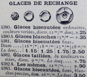 Glaces de rechange